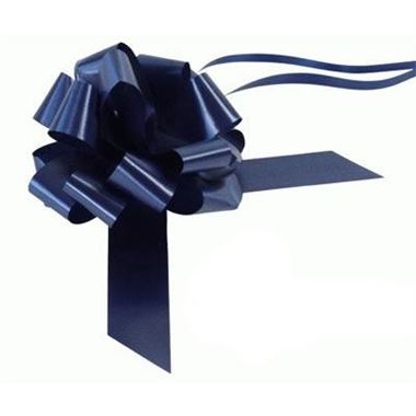 Ribbon Pull Bows Navy Blue - 30mm