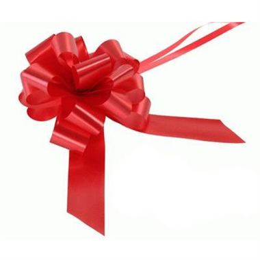 Ribbon Pull Bows Red - 30mm