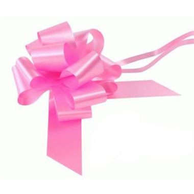 Ribbon Pull Bows Classic Pink - 50mm