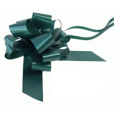 Ribbon Pull Bows Green - 50mm