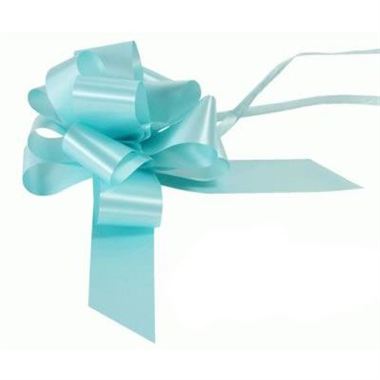 Ribbon Pull Bows Light Blue - 50mm