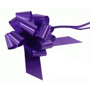 Ribbon Pull Bows Purple - 50mm