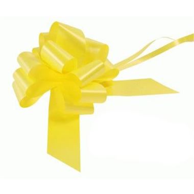Ribbon Pull Bows Yellow - 50mm