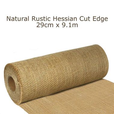 Ribbon Hessian Rustic Roll 29cm x 9.1m 