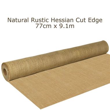 Ribbon Hessian Rustic Roll 77cm x 9.1m 