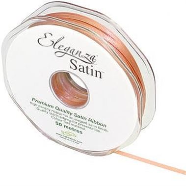 Ribbon Satin Peach - 3mm