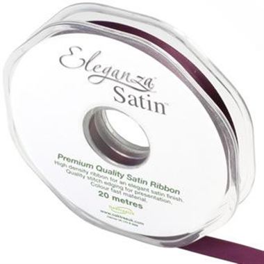 Ribbon Satin Aubergine - 10mm