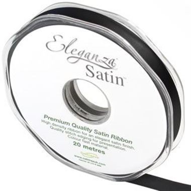 Ribbon Satin Black - 10mm