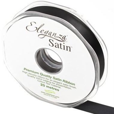 Ribbon Satin Black - 15mm 