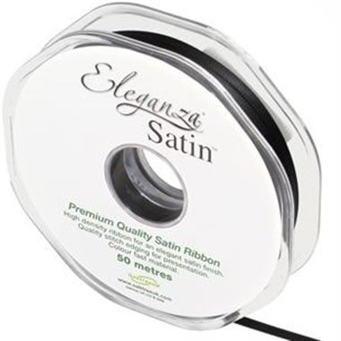 Ribbon Satin Black - 3mm 
