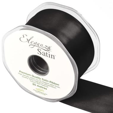 Ribbon Satin Black - 50mm 