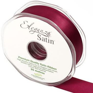 Ribbon Satin Burgundy - 25mm