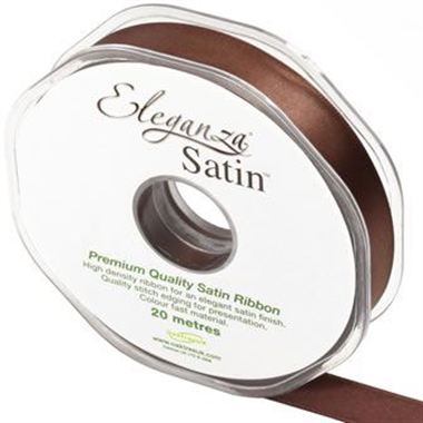 Ribbon Satin Chocolate - 15mm