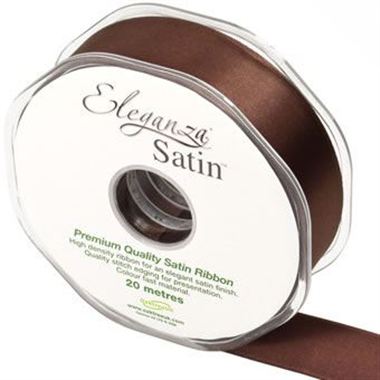 Ribbon Satin Chocolate - 25mm 