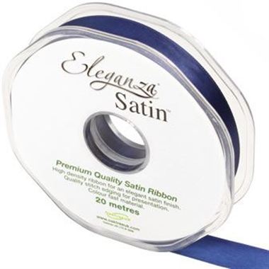 Ribbon Satin Midnight Blue - 15mm 