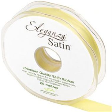 Ribbon Satin Pale Yellow - 15mm