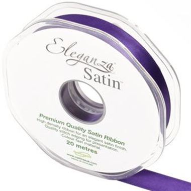 Ribbon Satin Plum - 15mm