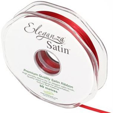 Ribbon Satin Red - 3mm