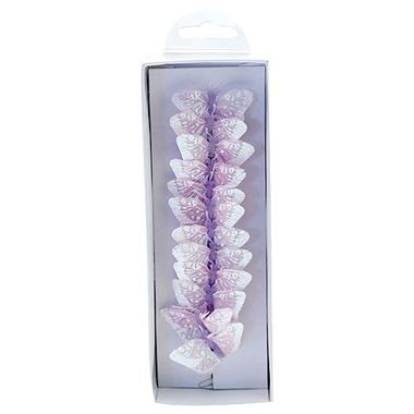 Silk Butterflies Lavender Glitter 1.5"