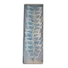 Butterflies Light Blue Feather 2.75"