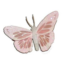 Butterflies Pink Feather 2.75"