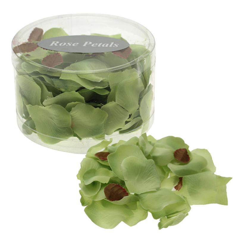 Silk Rose Petals - Lime Green