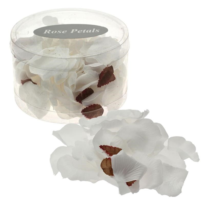 Silk Rose Petals - White