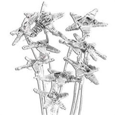 Lata Star Picks 8cm wide - Silver