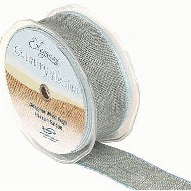 Ribbon Hessian Light Blue - 38mm