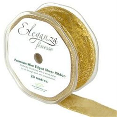 Ribbon Organza Gold Bullion - 32mm
