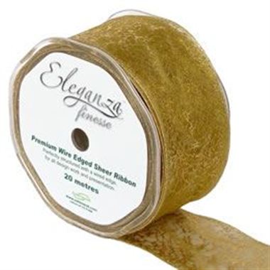 Ribbon Organza Gold Bullion - 50mm