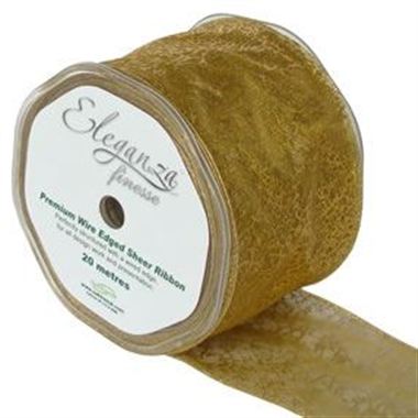 Ribbon Organza Gold Bullion - 70mm
