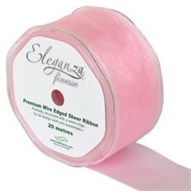 Ribbon Organza Light Pink - 50mm