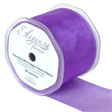 Ribbon Organza Purple - 70mm