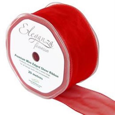 Ribbon Organza Red - 50mm