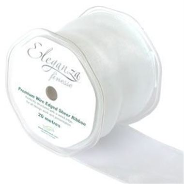 Ribbon Organza White - 70mm