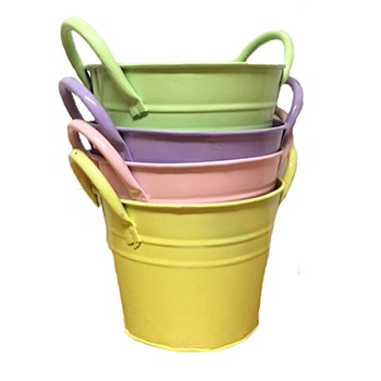 ZINC COLOURED BUCKETS X 4