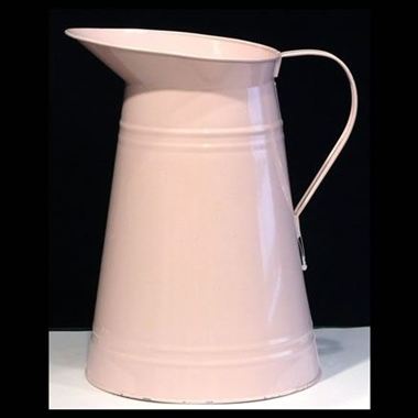 Zinc Coloured Jug - Baby Pink