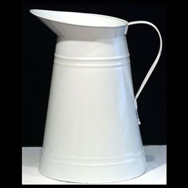 Zinc Coloured Jug - White