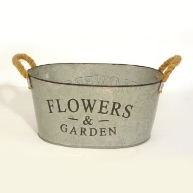Zinc Flowers & Garden Oval