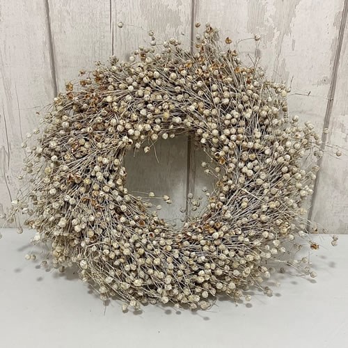 Wreath - Frosted Flax 30cm
