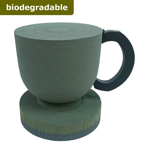 3D Tea Cup & Saucer (22cm x 22cm) (Bio Foam)
