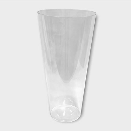 Acrylic Conical Vase Clear 35cm