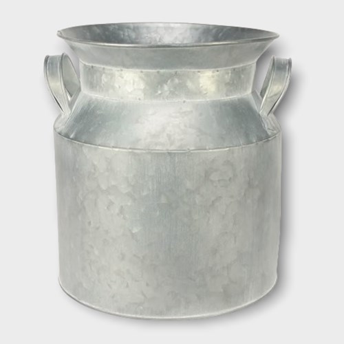 Antique Grey Zinc Milk Churn 23 x 21cm