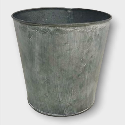 Antique Zinc Pot with Whitewash 15cm