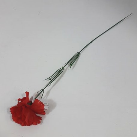 Artificial Faux Carnation Stems - Red