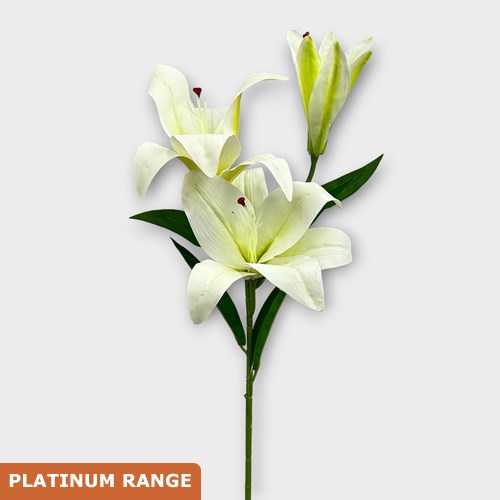Artificial Faux Asiatic White Lily