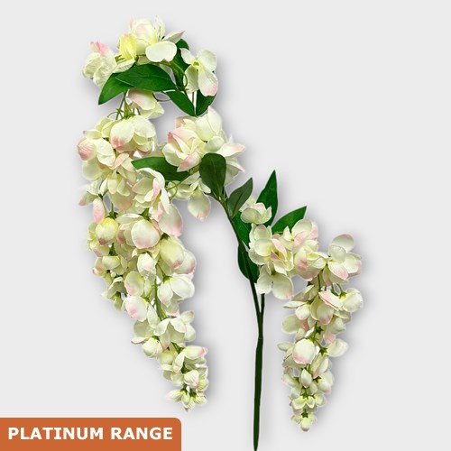 Artificial Faux Wisteria Cream/Pink