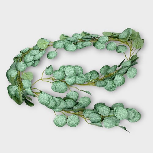 Artificial Faux Dollar Leaf Eucalyptus Garland