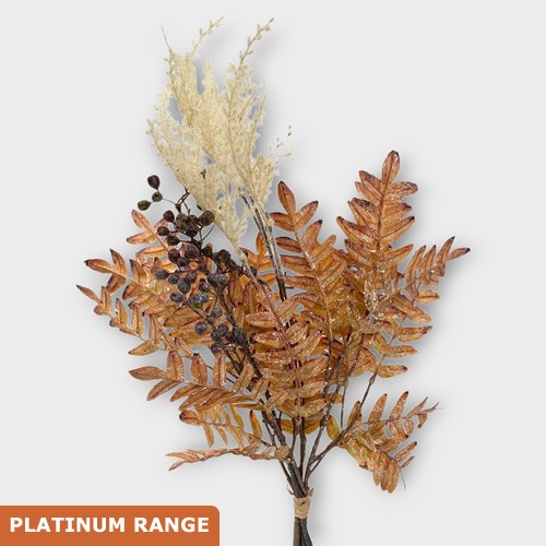 Artificial Faux Foliage & Berry Bundle (Brown)